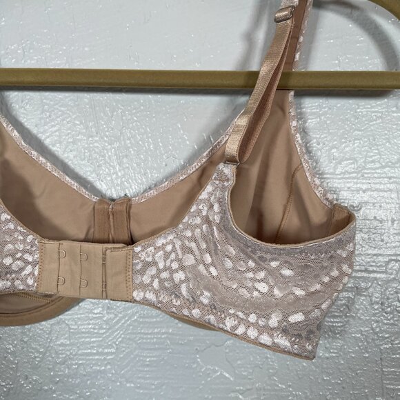 Soma Women 34D Bra Tan Minimizing Emma Underwire Back Closure Animal Jacquard - Picture 5 of 7